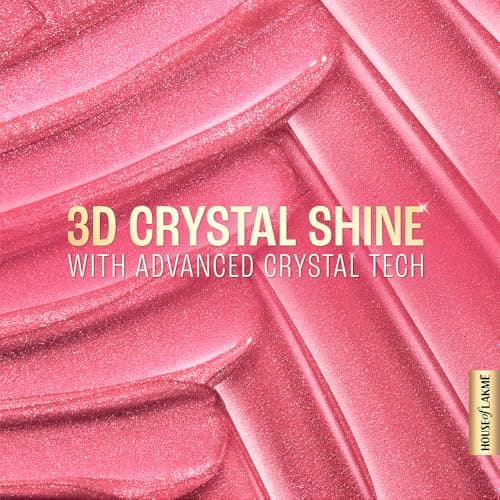 Lakme Glitterati Lip Glaze, for Plump and Shiny Lips, with Vegan Collagen and Crystal Technology, Non-Sticky Formula, Glitter Infused, Delicious Coconut-Vanilla Scent, 203 Hot Pink Cosmo 5ml 3