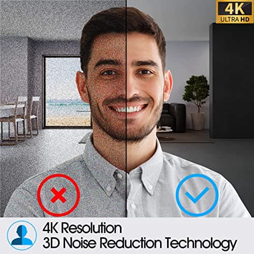 Angetube 4K Webcam for pc,AI Tracking,Remote Control 4K Web Camera/10X Digital Zoom 1080P 60fps Web cam with USB 3.0 HDR/Dual Noise Cancelling Microphones for Video Calls/Meetings/Streaming/Skype/Zoom 2