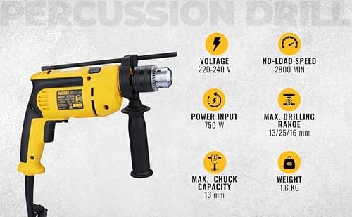 DEWALT DWD024 Impact Drill Machine for professional applications 750Watt 13mm, 2 Year Warranty 2