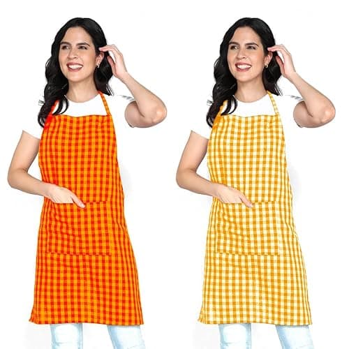 Premium Adjustable Apron for Cooking, Baking, and BBQ – Unisex, Durable Cotton, Perfect for Kitchen & Outdoor Use .Pack of 2 Size 60 X 80