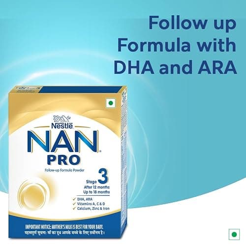 Nestlé NAN PRO 3 Follow-Up Formula-Powder After 12 months, Up to 18 months, Stage 3, 400g Pouch in Box 3