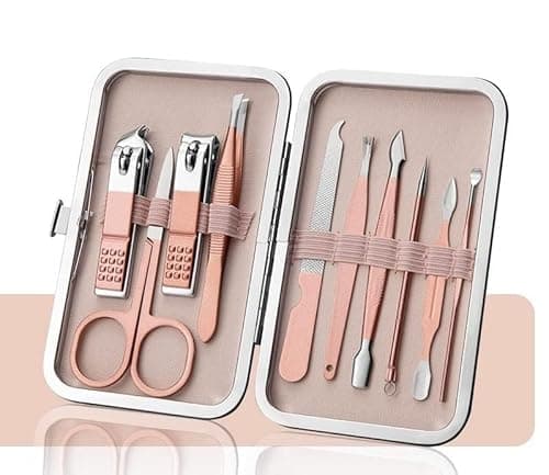 Manicure Kit,Stainless Steel Professional Manicure Set, pedicure Set, Nail Clipper, Manicure Pedicure kit for women and Men,Perfect Gifts for Women and Men (Multi-Color) (10 in 1)
