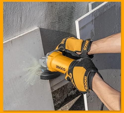 INGCO Angle Grinder, 100mm | 900W | 11000 RPM Power Grinder, Electric Metal ​Grinder with 1pcs Auxiliary Handle 3