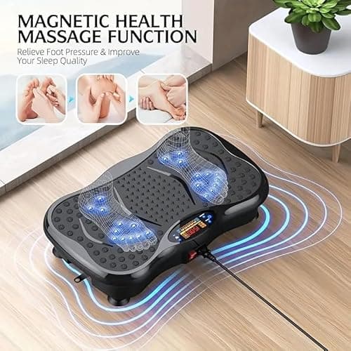 Dealsure Vibration Plate Exercise Machine | Full Body Vibration Machine for Weight Loss in Home & Gym, Muscle Toning, Calorie Burn & Fitness Training with 5 Program Modes, Remote & 2 Resistance Bands 3