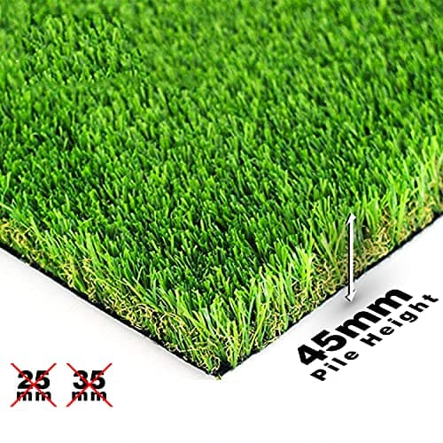 Homitecture 25 MM High Density Artificial Grass Carpet Mat for Balcony Multipurpose Entryway Floor Doormat for Lawn Garden Terrace & Office (37 X 57 Cm, Pack of 1) 3