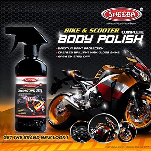 SHEEBA Bike & Scooter Complete Body Polish I High Gloss Shine I Easy Application I Long Lasting I Multipurpose Care for Painted, Plastic, Vinyl, Tyre, Helmet, Accessories - 200mL Pack. 3