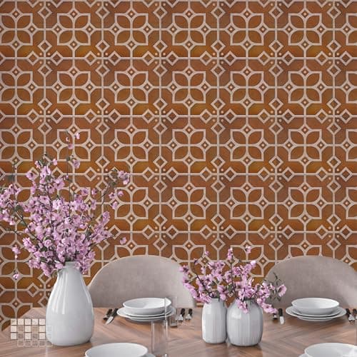 Mosaicowall DIY Peel and Stick Self Adhesive Floor Tile Stickers for Kitchen, Living Room | Antiskid Flooring Tile FST005 6 X 6 Inches (Pack of 12) 4