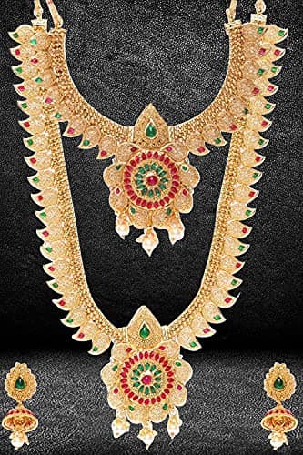 YouBella Jewellery Sets for Women Gold Plated Combo of Two Traditional Necklace Set for Women Jewellery Set with Earrings for Girls/Women 5