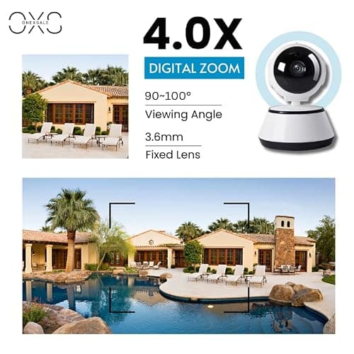 OneXsale Indoor CCTV Camera 1080P HD WiFi Security Camera with Night Vision, Motion Detection, Two-Way Audio, Remote Viewing & SD Card Support for Home & Office (Without Antenna) 4