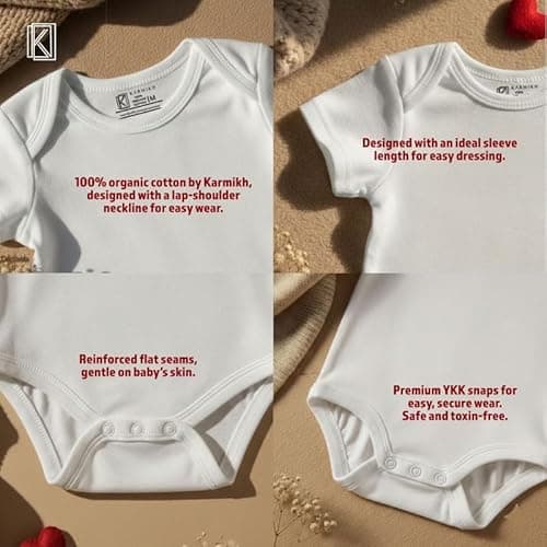 KARMIKH Team India Unisex Baby Cricket Romper | Soft Cotton Sports-Themed One-Piece Outfit for Newborns & Infants 6-9M Blue Style 4 4