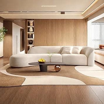 110.24 inch Modern Classic J Shape Sectional Sofa Set, Chesterfield Style 4 Seater Sofa Set with Pillows for Living Room, Bedroom and Office and Hallway Colour (Beige QA)