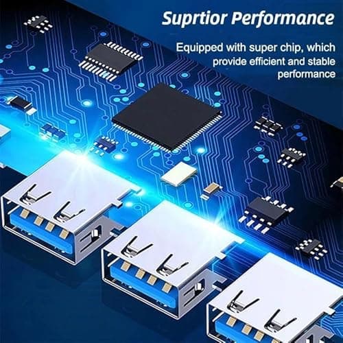 Sounce 4-Port USB 3.0 Hub for PC – High-Speed Aluminum USB Hub Compatible with PC, MacBook, Mac Pro, Mac mini, iMac, Surface Pro, and XPS. 4-Port High Speed USB Hub with Aluminium Shell 4