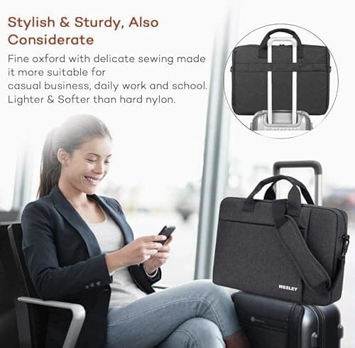 ALSAAS Laptop Bag, 15.6 inch, Business Computer Carrying Case 2