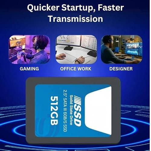 A1TECH 512GB 2.5 Inch SATA Internal SSD - Read: 550MB/s & Write: 500MB/s - Solid-State Drive 5 Year Warranty (512, GB) 4