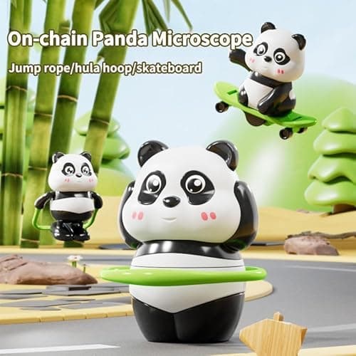 UGAMEDI Cute Panda Action Toy Set for Kids – Fun Rotating & Moving Panda Toys, Interactive Play Figures, Safe Educational Toy Gift for Boys & Girls Age 3+(3PCS Set) 3