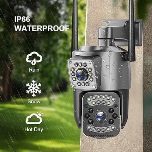 Eyetech 6MP Smart WiFi Dual Lens Outdoor PTZ CCTV Camera | Full HD | 360° View | Color Night Vision | Two Way Audio | Wireless Home Security Camera with Mobile App V380 Pro (Dual Lens PTZ) 2