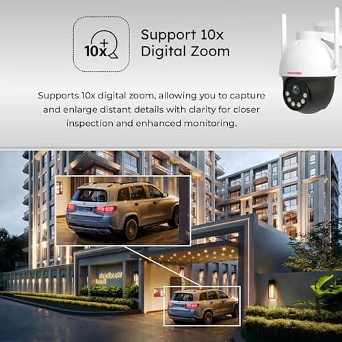 MANOMAY 3MP 4G Pan Tilt Security Camera IP65 Rated Smart Auto Tracking Two Way Audio Human Detection 4G SIM Support 256GB Memory Card Cloud Storage Alexa Compatible M1094S| BIS-ER Approved 4