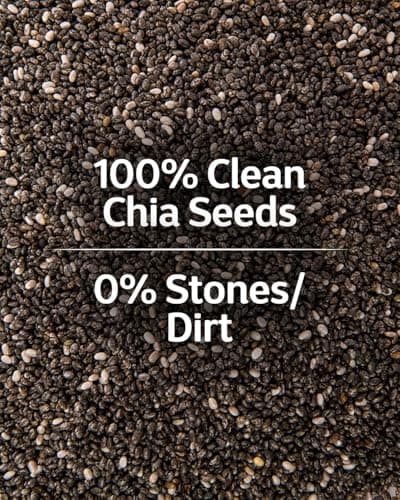 Chef’s Choice Premium Chia Seeds 500g | 100% Natural & Clean Superfood Seeds for Eating | Rich in Omega-3, Fiber & Protein | Helps in Weight Management & Hydration | Calcium & Antioxidant Rich Seeds 5
