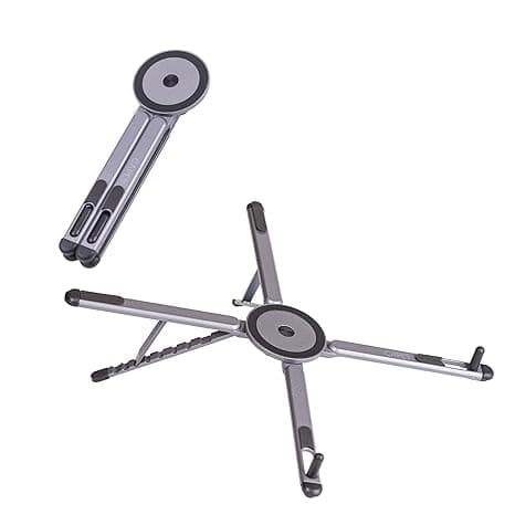 Capes MagLock 3-in-1 Laptop Stand | Mag-Safe Phone & Tablet Holder | 8 Level Height Adjustment | Aluminium Foldable 150g | Fits All Laptops up to 16 inch | Travel Pouch Included