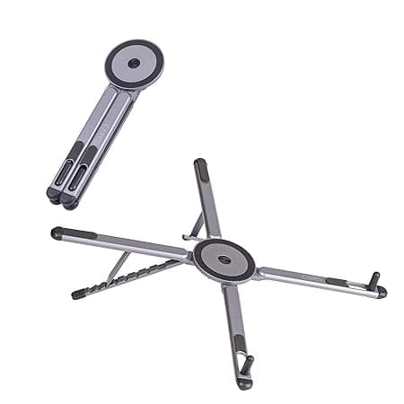 Capes MagLock 3-in-1 Laptop Stand | Mag-Safe Phone & Tablet Holder | 8 Level Height Adjustment | Aluminium Foldable 150g | Fits All Laptops up to 16 inch | Travel Pouch Included