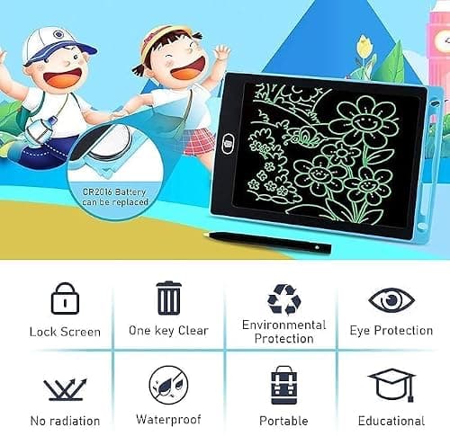 Besite Toys LCD Writing Tablet 12 Inch Screen, Learning Educational Toys for 3-12 Year Old Girls, Erasable Doodle Board for Kids, Electronic Digital Handwriting Drawing Board Tablet Pack-1 2