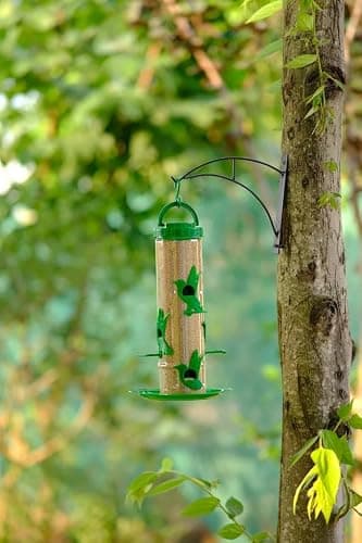 Skybeings Plastic Large Bird Feeder | 6 Feed Nozzles | 30cm Height | 900gram Bird Food Capacity | Hanging Bird-Feeder for Balcony | Bird Food Feeder | Garden Outdoor Hanging | 2 psc Green 4