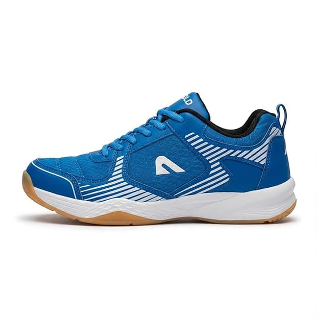 Boldfit Badminton Shoes for Man Lightweight Non Marking Shoes for Badminton Breathable Anti Skid Shoe for Man Shuttle Non Marking Indoor Shoe for Pickleball, Tennis, Padel