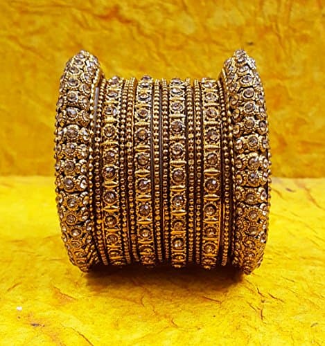 YouBella Fashion Jewellery Traditional Gold Plated Bracelet Bangles Set for Girls and Women (2.4) 2