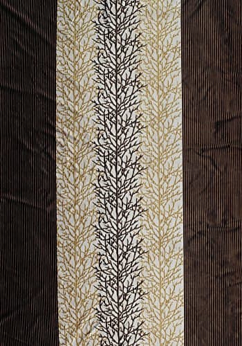 Home Sizzler Abstract 4 Piece Eyelet Polyester Window Curtain Set - 5ft, Brown 2