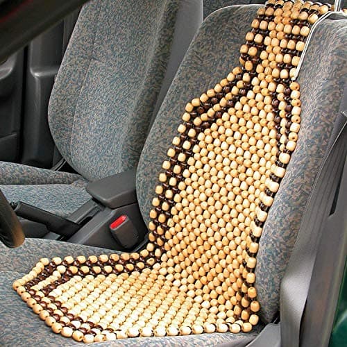 CHANNAPATNA TOYS Wood Car Bead Seat Cover Cushion for Cars