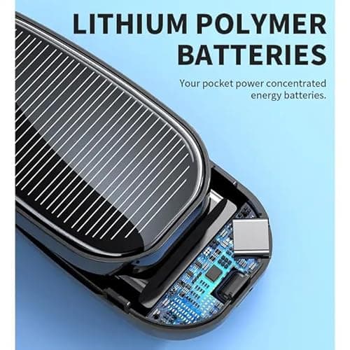 swabs® 1500mAh Large Capacity Battery Small Solar Charger Solar Power Bank Keychain Charger for Mobile Phones with Carabiner Solar Powered Rechargeable (Pack of 1) 5