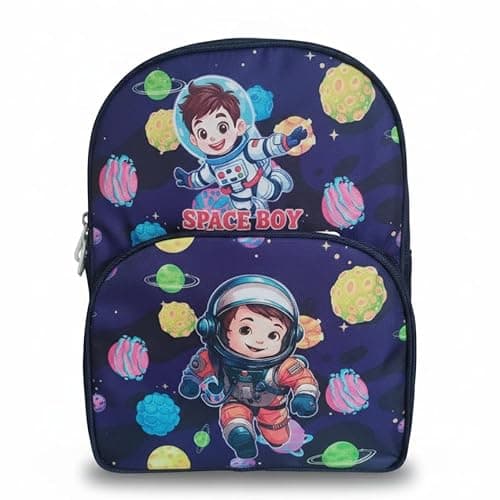 RBRN Kids Backpack 15L Cartoon Printed School Bag for Boys & Girls | Waterproof Lightweight Cute Travel Bag for School, Picnic, Tuition & Daily Use (Dark Blue)