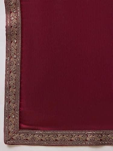 Vragi Womens Woven Printed Art Silk Saree with Unstitched Blouse Material (RADHA MAROON_G_#HC) 6