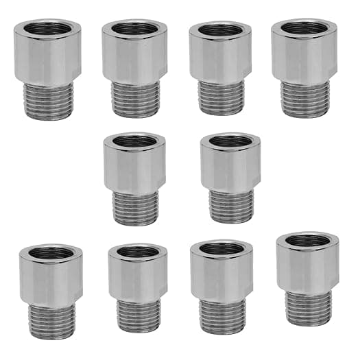 Brass Extension 40mm Premium Chrome-Plated, Connector | Heavy-Duty Unbreakable Plumbing Fitting Extension for Taps, Faucets, Washbasins, Bathroom & Kitchen Water Line Systems (Pack of 10)