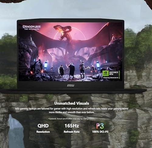 MSI Katana 15, Intel 14th Gen. i7-14650HX, 40CM QHD 165Hz Gaming Laptop (16GB/512GB NVMe SSD/Windows 11 Home/NVIDIA GeForce RTX 5050, GDDR7 8GB/Black/2.4Kg) B14WEK-266IN 2