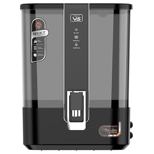 ISO Certified | 2000 TDS | Aqua V5 Zinc Copper Alkaline RO Water Purifier | 10 Liter Storage | RO + UV + UF + Zinc + Copper + Alkaline + TDS Control | Best For Home and Office (AQUA V5)