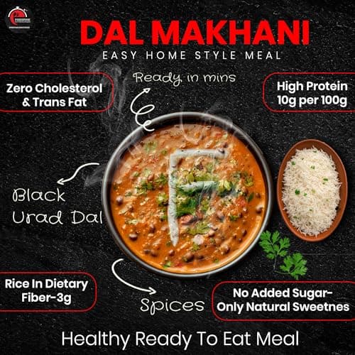Foodspoke Ready to Eat Dal Makhani - 50gm (Pack of 1), Delicious Instant Food with No Preservatives, Very Less Oil, No Artificial Color, Easy to Prepare Meals, and Dairy Free, Ready to Cook Food 5