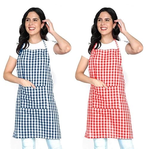 "Premium Adjustable Apron for Cooking, Baking, and BBQ – Unisex, Durable Cotton, Perfect for Kitchen & Outdoor Use".Pack of 2 Size 60 X 80