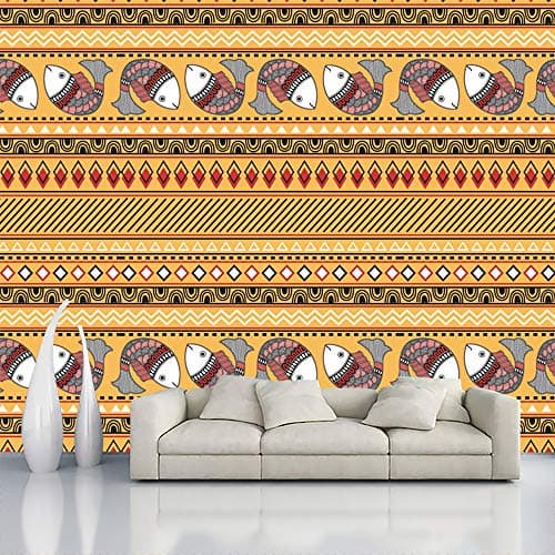 Color Solution Madhubani penting Floral Wallpaper Wall Sticker for Home Décor, Living Room, Bedroom, Hall, Kids Room, Play Room(Self Adhesive Vinyl, Water Proof) B010 (128 X 16 INCH) 4