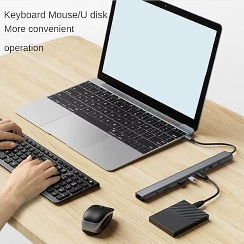 WISTAR 10-in-1 Docking Station with 4K HDMI, PD Charging, SD/TF, 3 USB 3.0, USB C, RJ45 Ethernet, Audio, USB C Hub Multiport Adapter, Laptop Docking Station for Dell XPS/HP/Lenovo/Surface 4