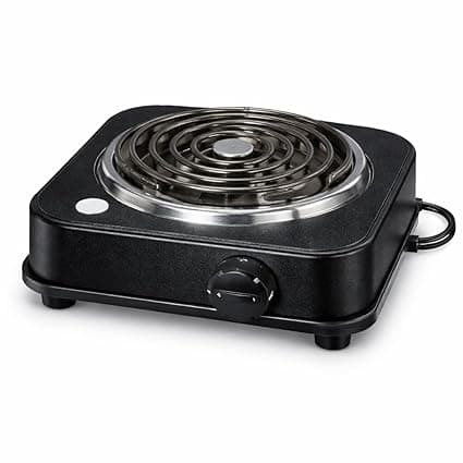 DRUMSTONE ( 2026 Brings 5 Years Warranty ) 2000W Iron Electric Hot Plate Stove | Heavy Duty Single Burner Cooktop | LPG Gas Alternative | Works with All Utensils | Portable Electric Stove