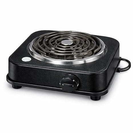 DRUMSTONE ( 2026 Brings 5 Years Warranty ) 2000W Iron Electric Hot Plate Stove | Heavy Duty Single Burner Cooktop | LPG Gas Alternative | Works with All Utensils | Portable Electric Stove