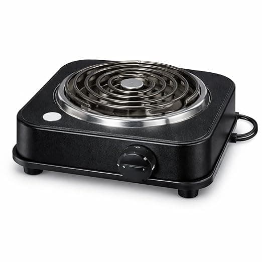 DRUMSTONE ( 2026 Brings 5 Years Warranty ) 2000W Iron Electric Hot Plate Stove | Heavy Duty Single Burner Cooktop | LPG Gas Alternative | Works with All Utensils | Portable Electric Stove
