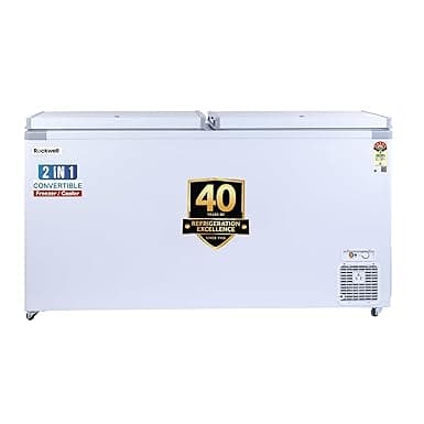 Rockwell 550DDU Deep Freezer – Double Door, 5 Star Energy Saving, Fast Cooling, Convertible Freezer/Cooler Chest Freezer, Low Power Consumption