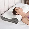 CareFoam Memory Foam Pillow, Contour Cervical Orthopedic Memory Foam Pillows Supports Neck Pain and Shoulder Pain for Sleeping, Ergonomic Cervical Pillow Neck Support Pillow for Side Back