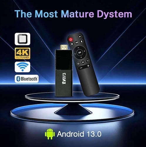 FORIDA Portable TVR3 Smart Android 7.3 TV Stick, 4K HDR Streaming Device with 4GB RAM 32GB Storage, Amlogic S905 Quad-Core, WiFi 2.4GHz, HDMI Media Player for TV, Home Theater Setup 5