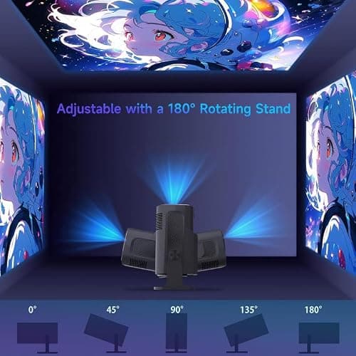 TOREXO HY320MINI Smart Mini Projector with Android 14, Native 720P HD, 4K & 1080P Supported, WiFi & Bluetooth, Auto Keystone, Portable LED Projector for Home Theater, Movies, Gaming & Outdoor Use 5