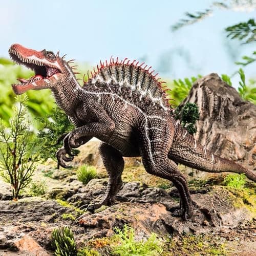 FUNFOB Dinosaur Figure Jumbo Dinosaur Toy Realistic Width -37cm Dinosaur Action Figure Educational Wild Animal Toys for Boys & Girls | Red- Big Humpp 4