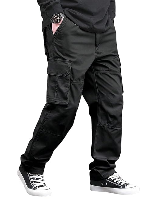 Lymio Cargo for Men | Cotton Cargo Pant | Drawstring Waist Pant (Also Available in Plus Sizes) (46-49)