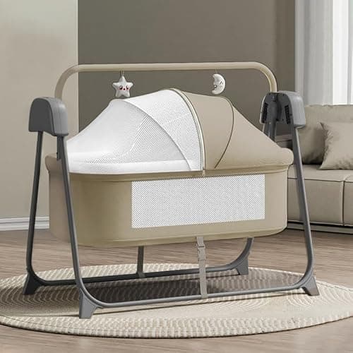 Infantso Premium Electric Baby Cradle Swing - Bluetooth & Remote Control Palna Jhula with Custom Swing Time, Adjustable 5-Speeds, Automatic Swing Cradle for 0-12 Months, Soft Mattress